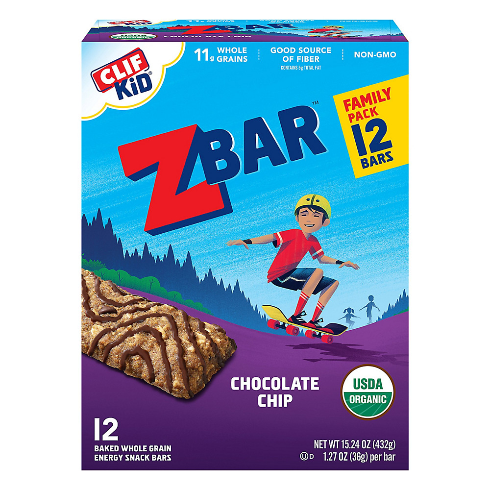 Calories in Clif Kid ZBar Chocolate Chip Z Bars, 12 ct