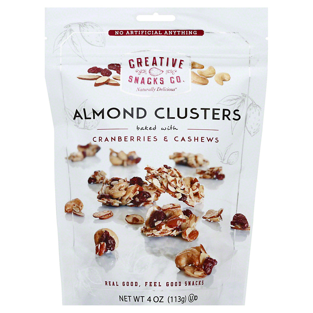 Calories in Creative Snacks Cranberry & Cashews Almond Clusters, 4 oz