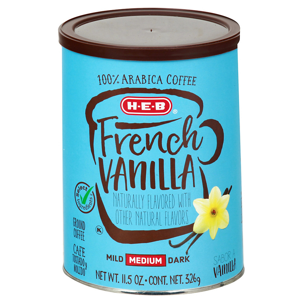 Calories in H-E-B Select Ingredients French Vanilla Ground Coffee, 11.5 oz
