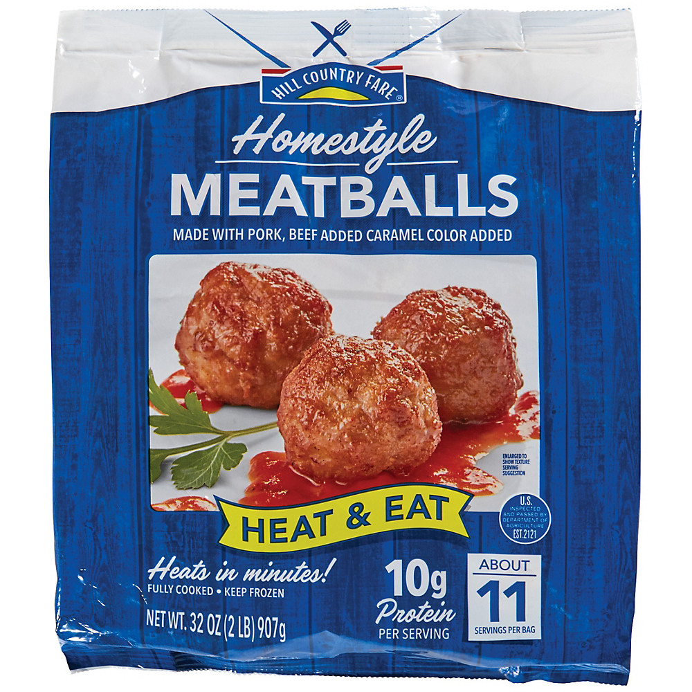 Calories in Hill Country Fare Homestyle Meatballs, 32 oz