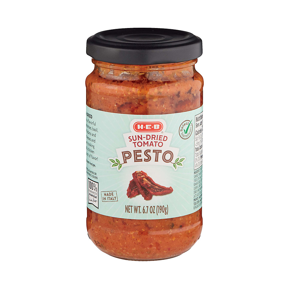 Calories in H-E-B Select Ingredients Sun-Dried Tomato Pesto, 6.7 oz