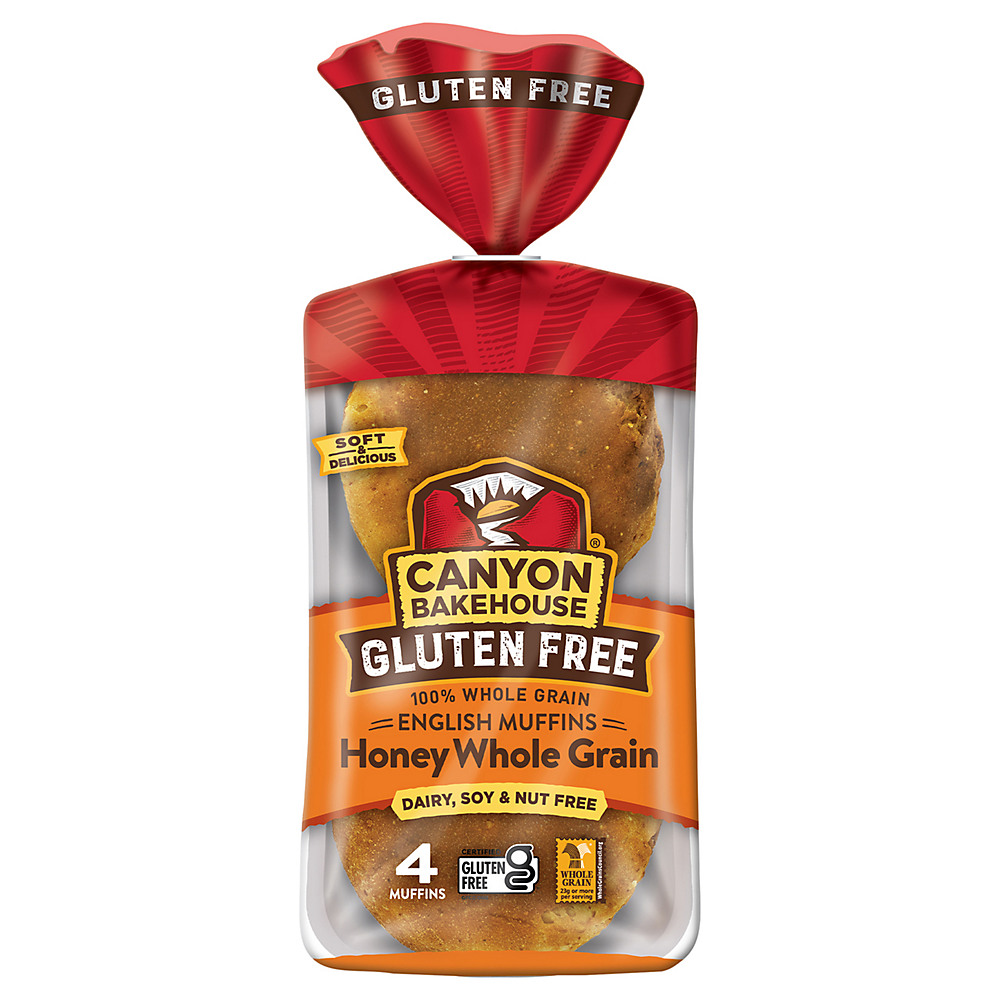 Calories in Canyon Bakehouse Gluten Free Honey Whole Grain English Muffins, 4 ct