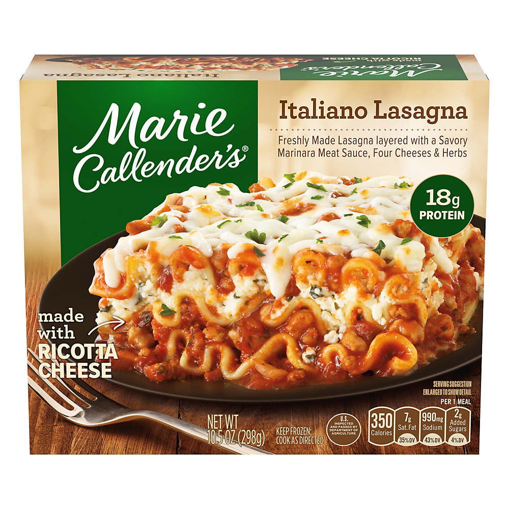 Calories in Marie Callender's Italian Lasagna, 10.5 oz