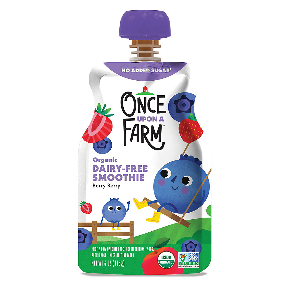 Calories in Once Upon a Farm Organic Dairy-Free Smoothie, Berry Berry, 4 oz