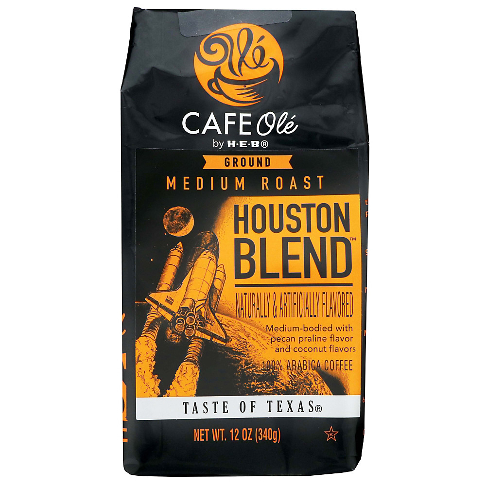 Calories in Cafe Ole by H-E-B Houston Blend Medium Roast Ground Coffee, 12 oz