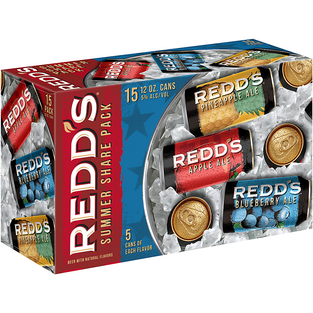 Calories in Redd's Summer Share Variety Pack 12 oz Cans, 15 pk