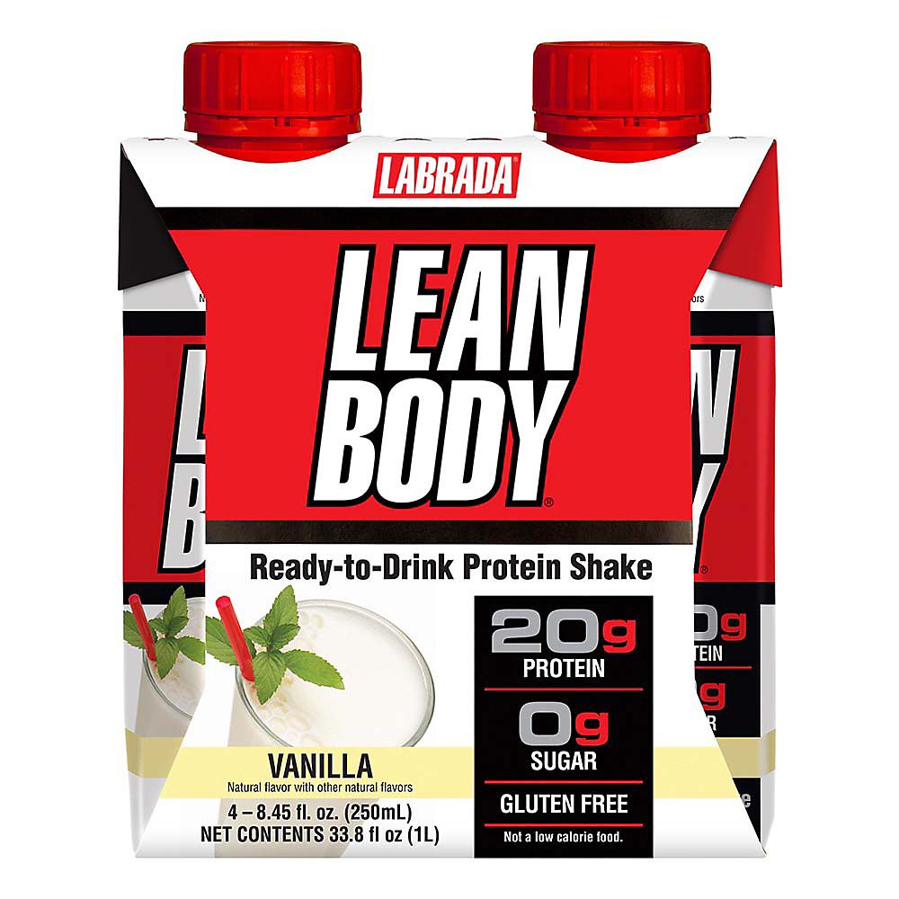 Calories in Labrada Lean Body Protein Shake Vanilla 4 pk, 8.45 oz
