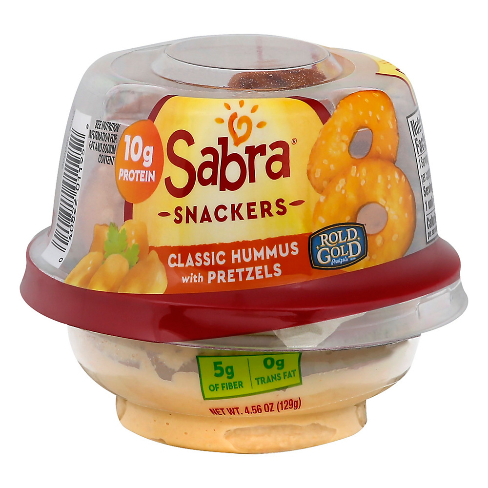 Calories in Sabra Snackers Classic Hummus with Pretzels, 4.56 oz