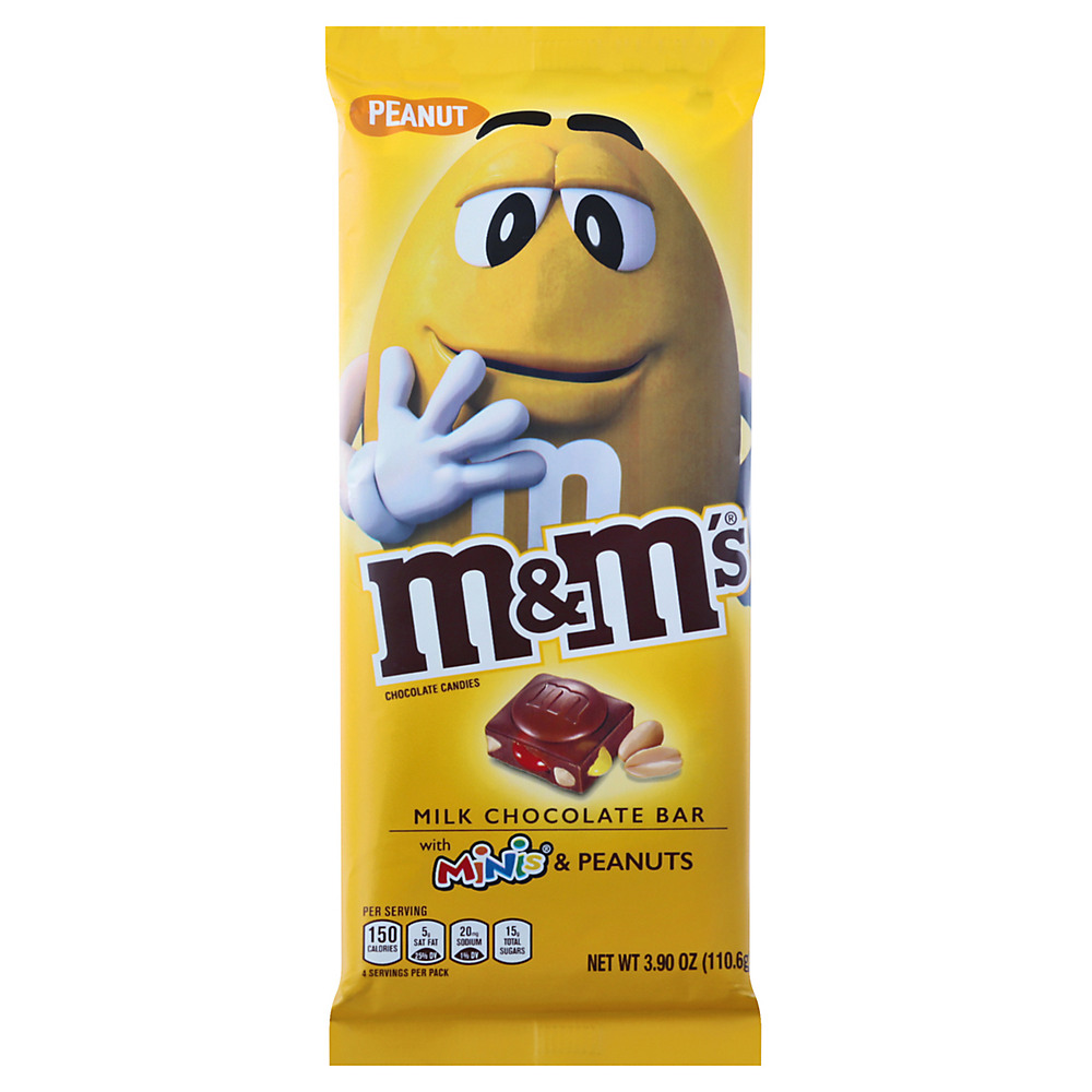 Calories in M&M's Minis & Peanut Chocolate Candy Bars, 3.9 oz