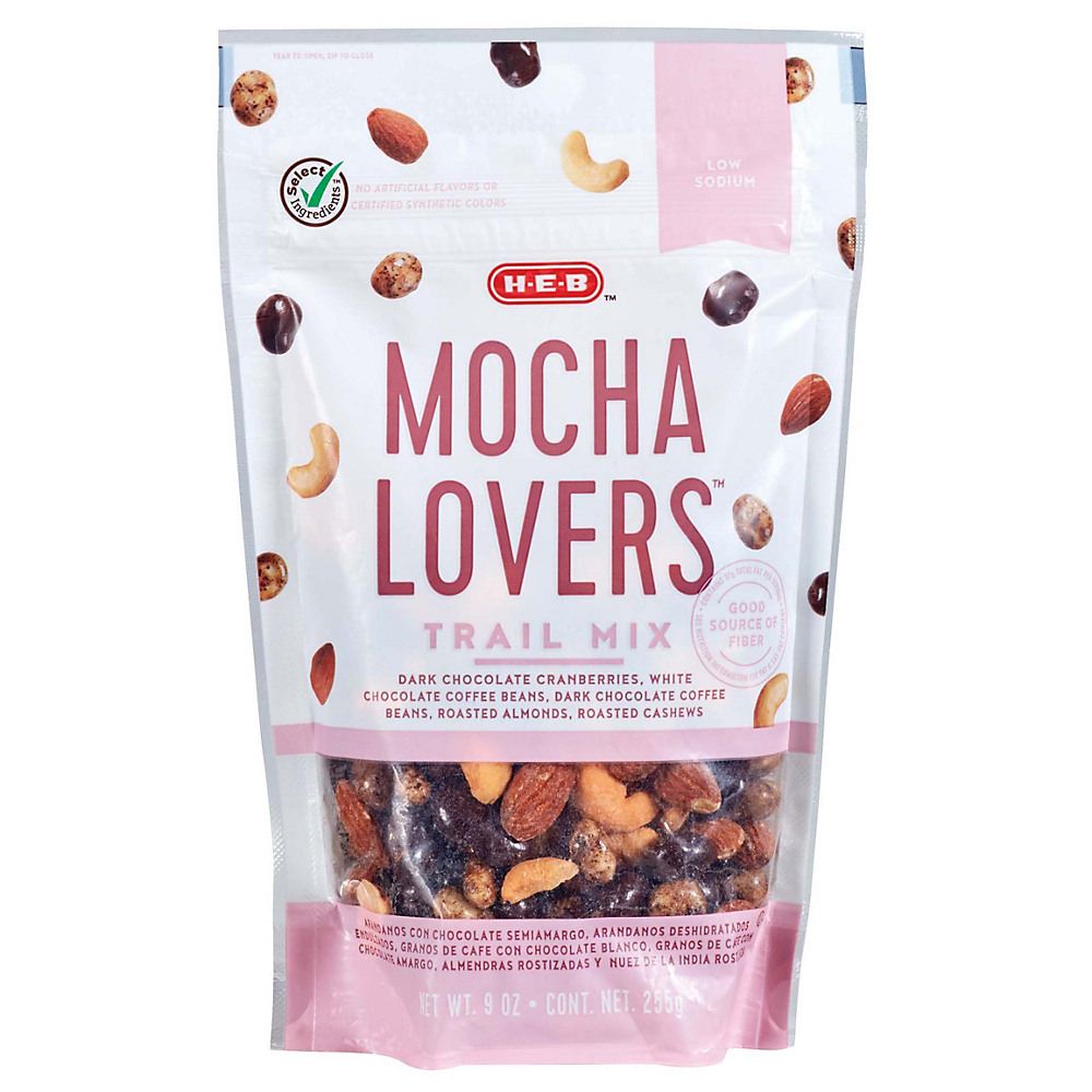 Calories in H-E-B Select Ingredients Mocha Lovers Trail Mix, 9 oz