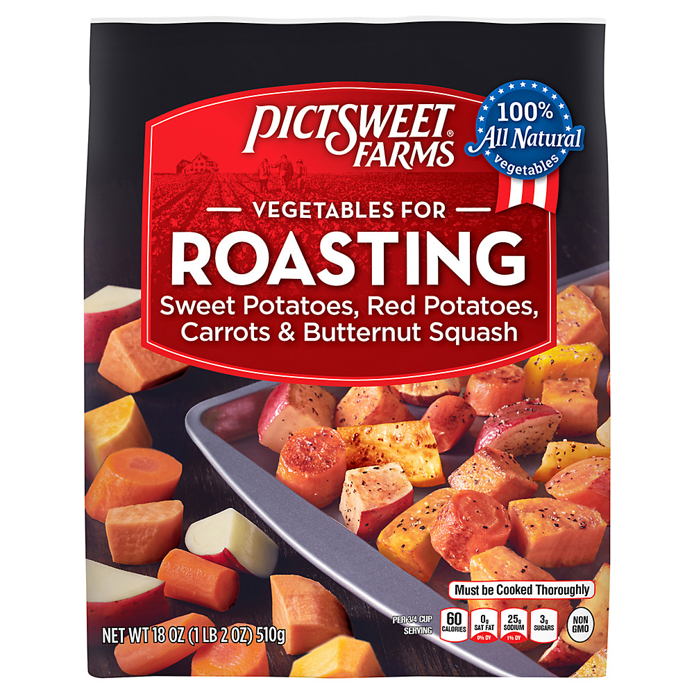 Calories in Pictsweet Vegetables For Roasting Sweet Potatoes Red Potatoes Carrots & Butternut Squash, 18 oz