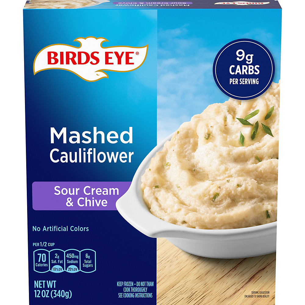 Calories in Birds Eye Veggie Made Mashed Cauliflower With Sour Cream & Chives, 12 oz