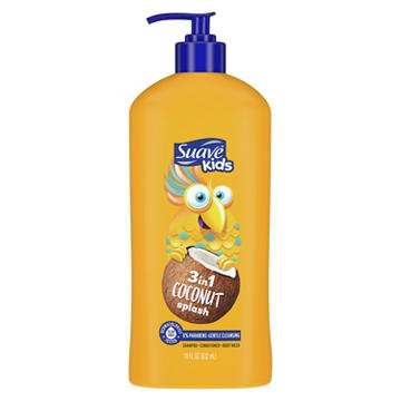 Suave Kids 3-in-1 Shampoo + Conditioner + Body Wash - Coconut Splash, 18 oz