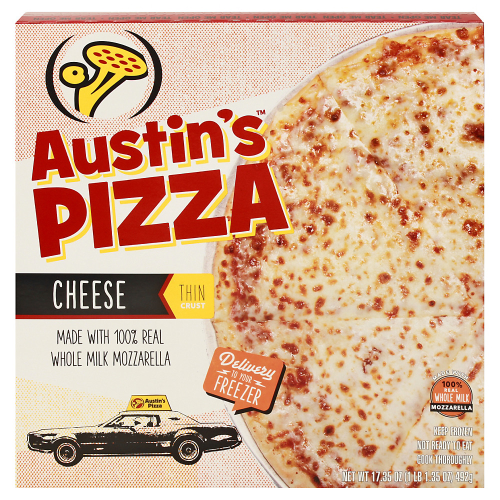 Calories in Austin's Pizza Cheese Thin Crust Pizza, 17.35 oz
