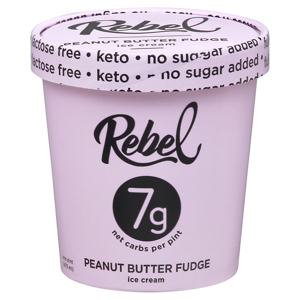 Calories in Rebel Peanut Butter Fudge Ice Cream, 1 pt