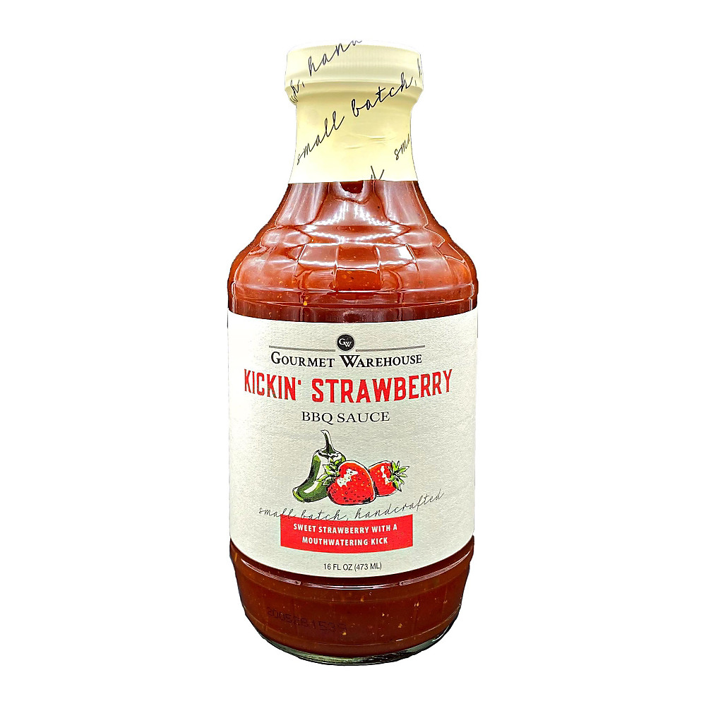 Calories in Gourmet Warehouse Kickin' Strawberry Premium BBQ Sauce, 16 oz
