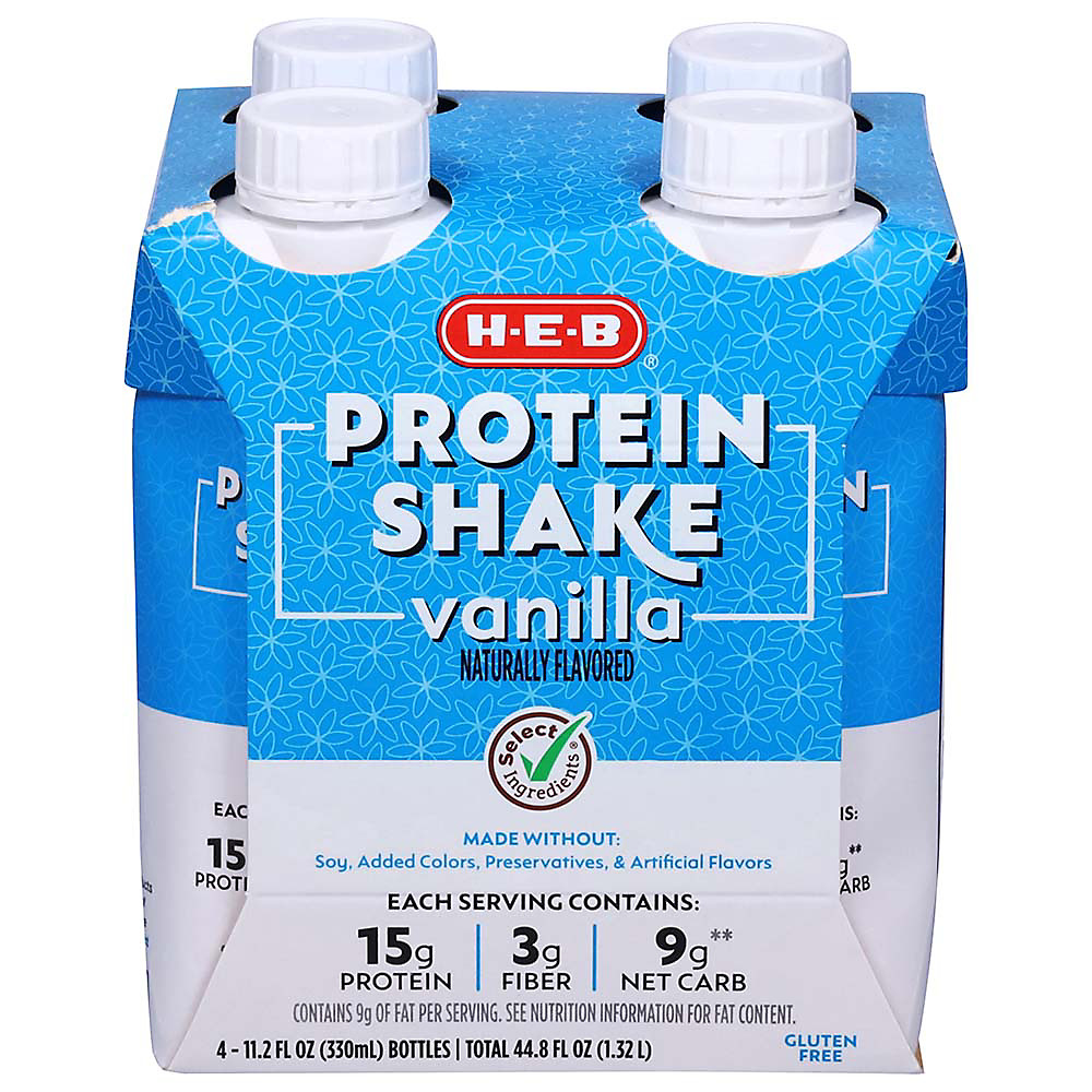 Calories in H-E-B Select Ingredients Vanilla Protein Shake 4 pk, 11.2 oz