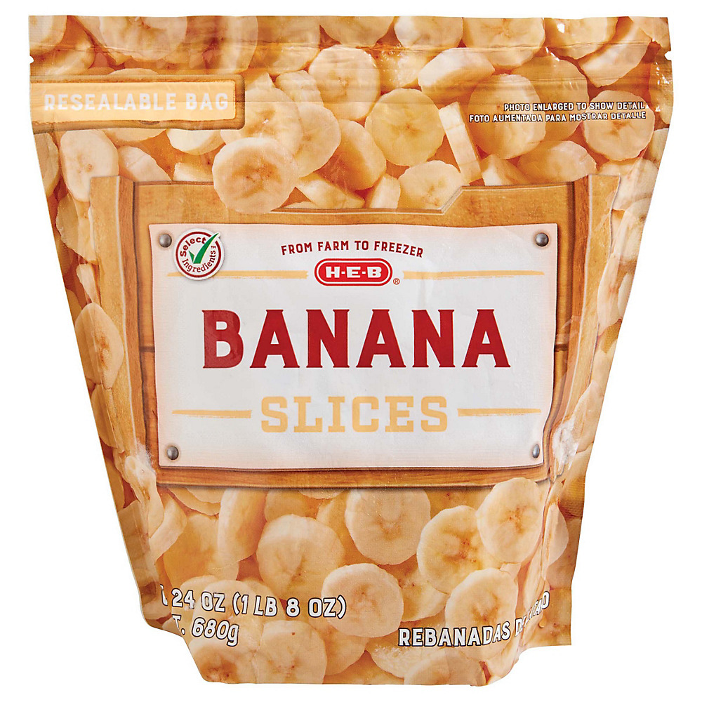 Calories in H-E-B Select Ingredients Frozen Banana Slices, 24 oz