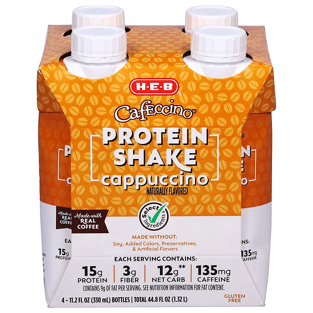 Calories in H-E-B Select Ingredients Cappucino Protein Shake 4 pk, 11.2 oz