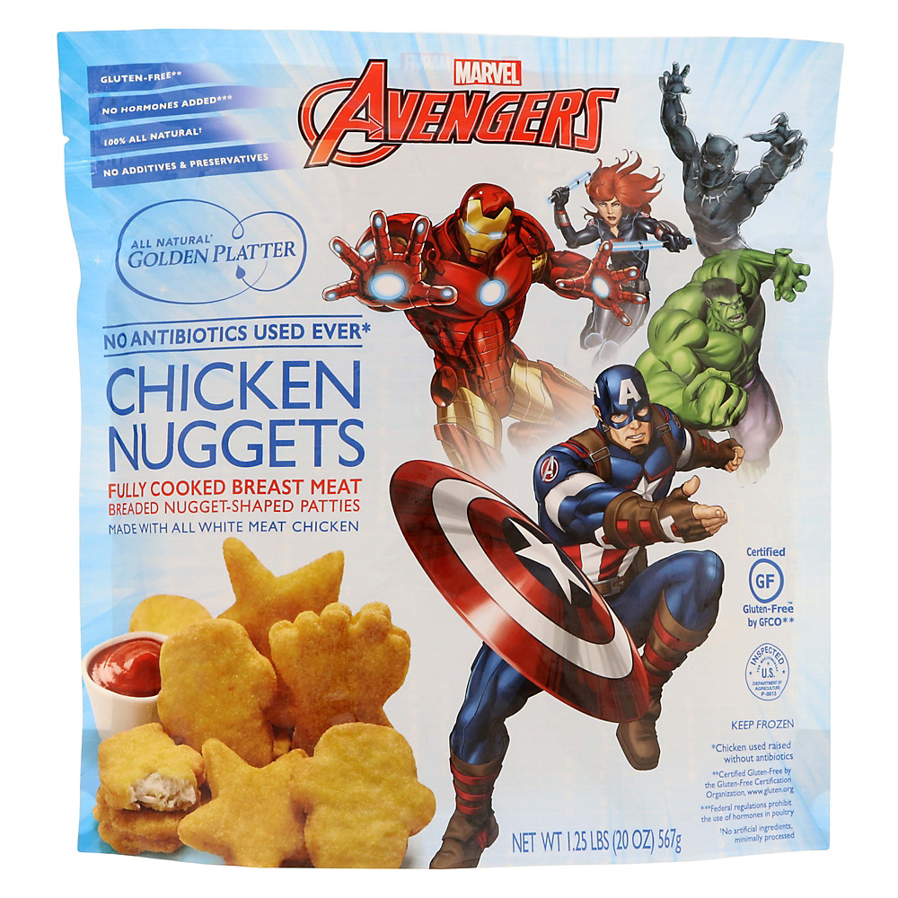Calories in Golden Platter Marvel Avengers Chicken Nuggets, 20 oz