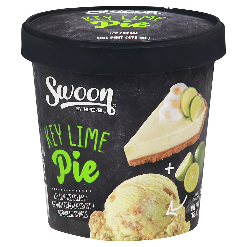 Calories in Swoon by H-E-B Key Lime Pie Ice Cream, 1 pt