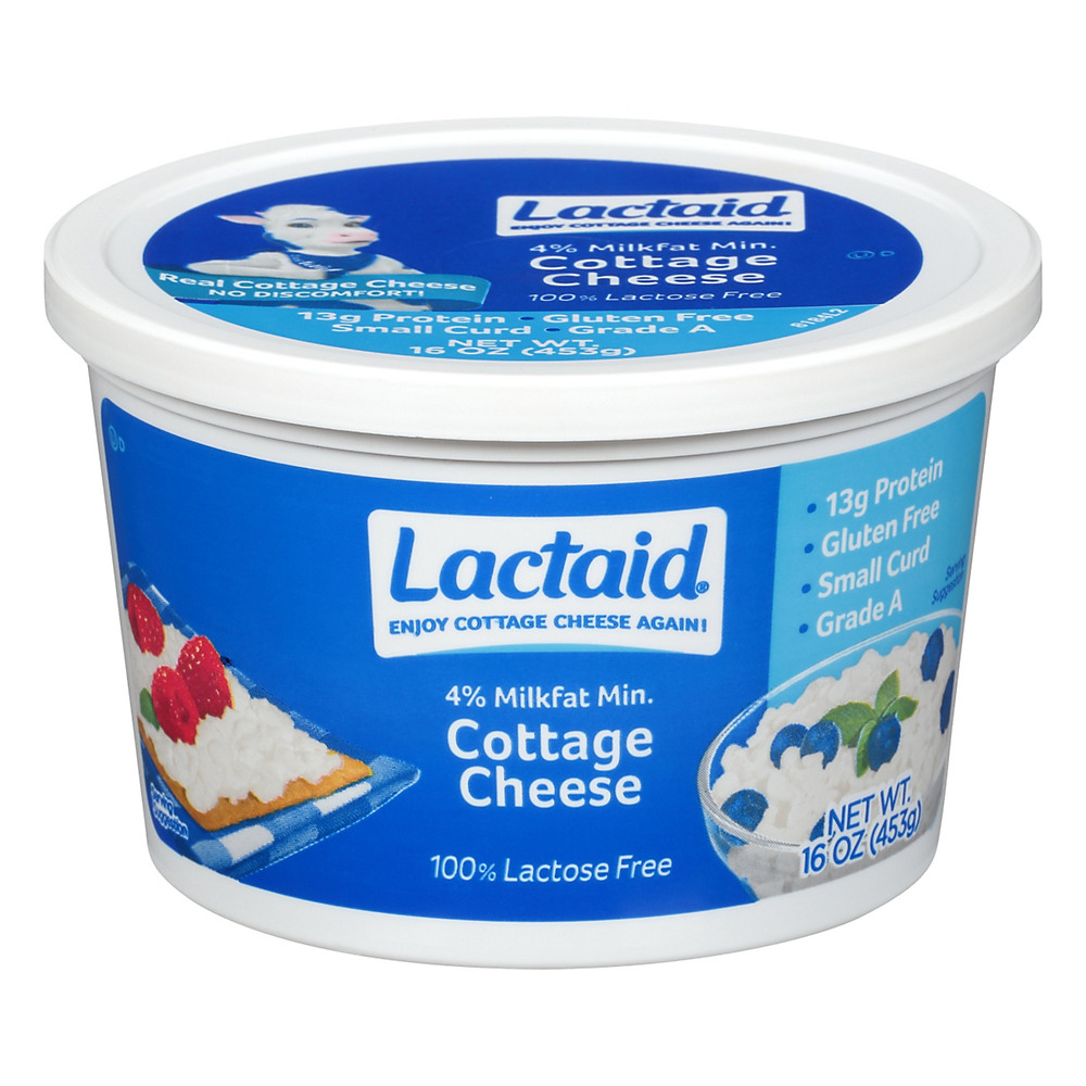Calories in Lactaid 4% Milk Fat Cottage Cheese, 16.00 oz