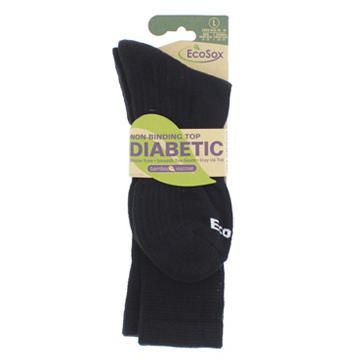 H-E-B RX Black Non-Binding Top Diabetic Crew Socks Large