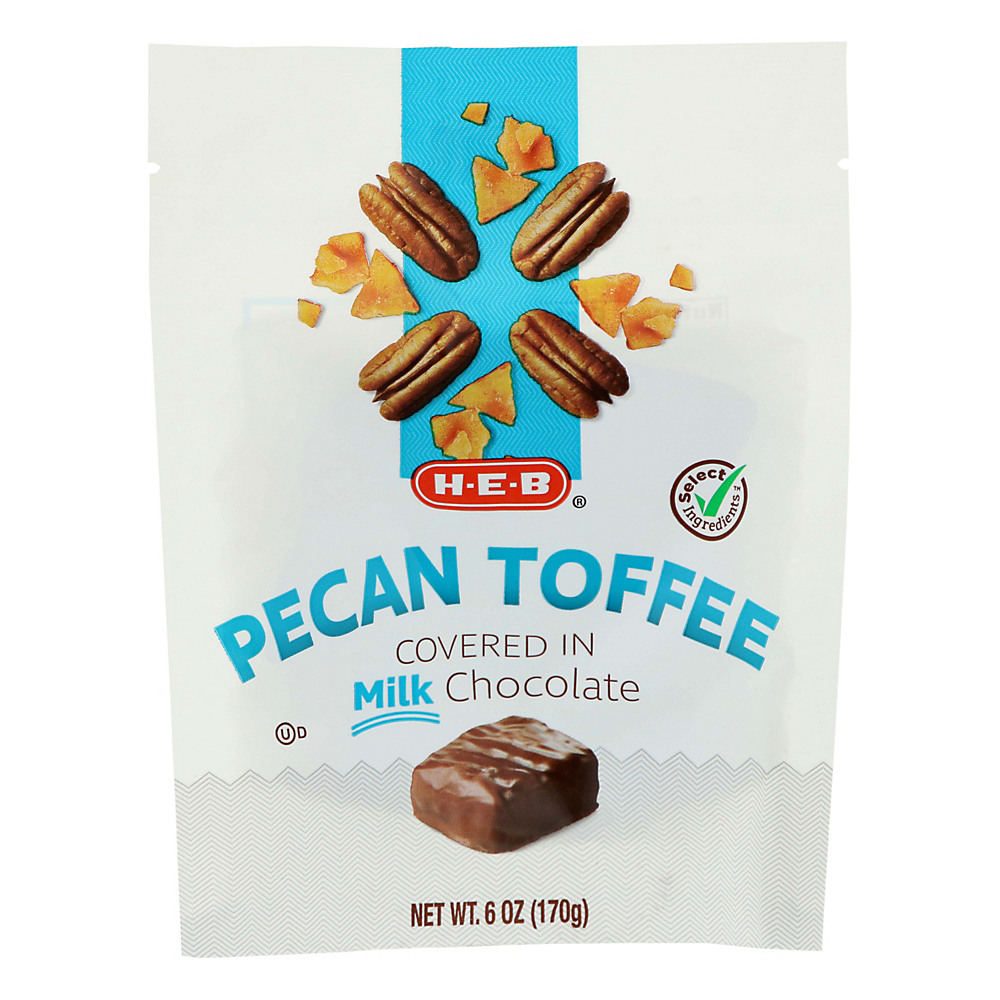 Calories in H-E-B Milk Chocolate Pecan Toffee, 6 oz