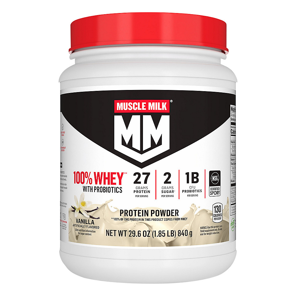 Calories in Muscle Milk 100% Whey Protein Blend With Probiotics Vanilla, 1.85 lb