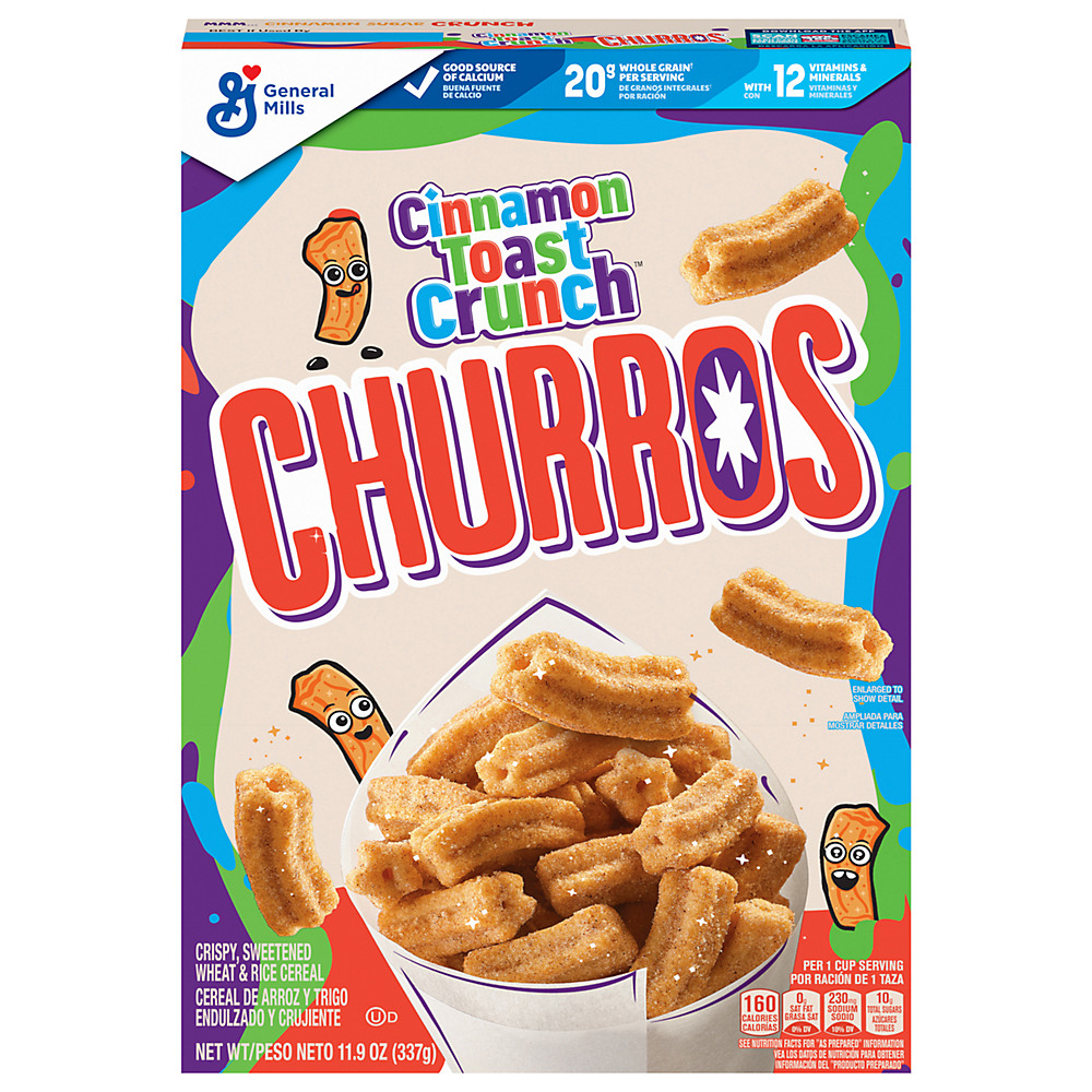 Calories in General Mills Cinnamon Toast Crunch Churros Cereal, 11.9  oz