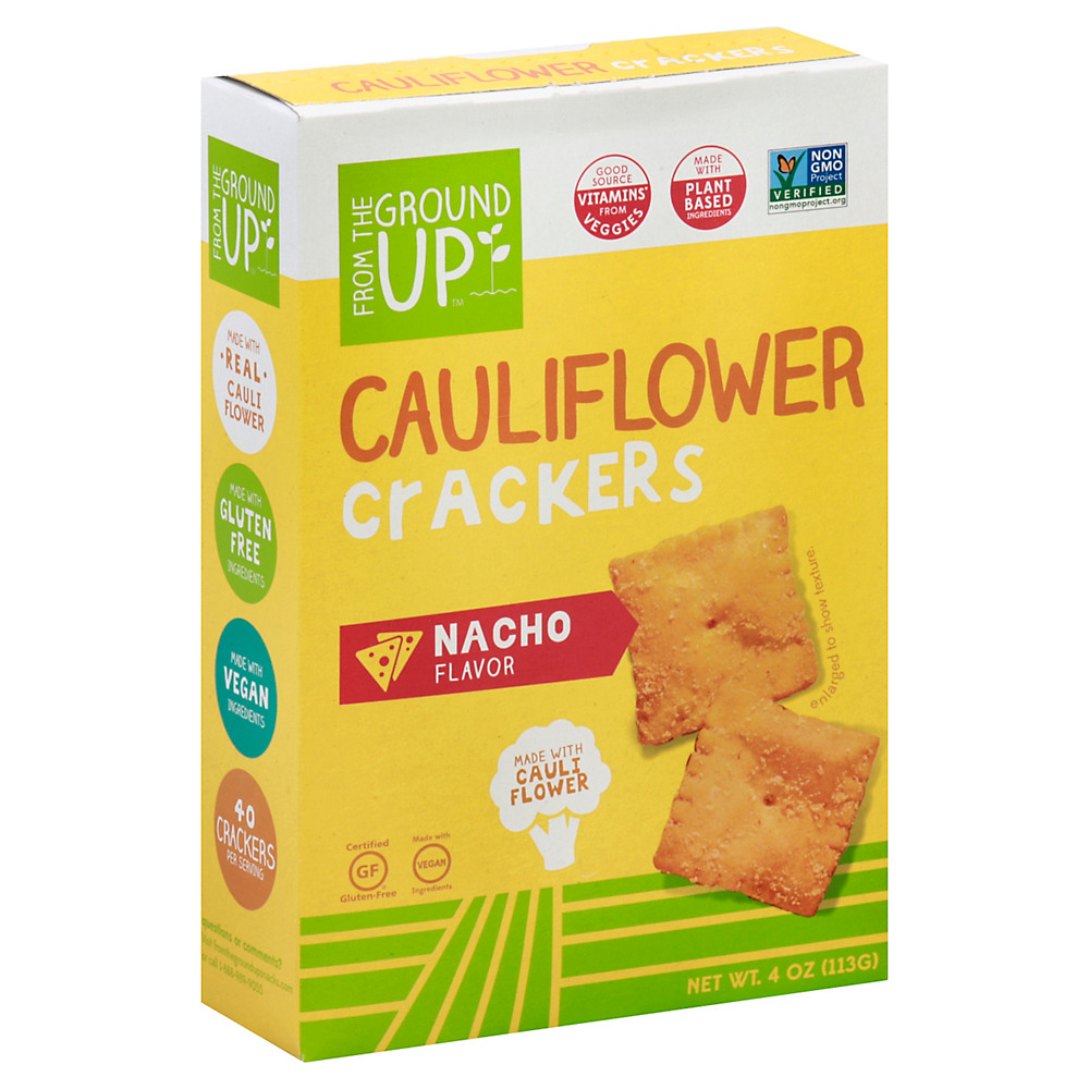 Calories in From The Ground Up Cauliflower Nacho Crackers, 4 oz
