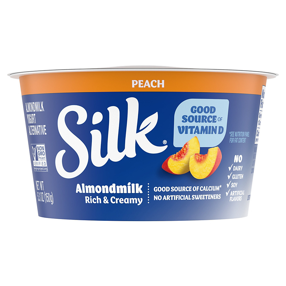 Calories in Silk Peach Almond Milk Yogurt Alternative, 5.3 oz