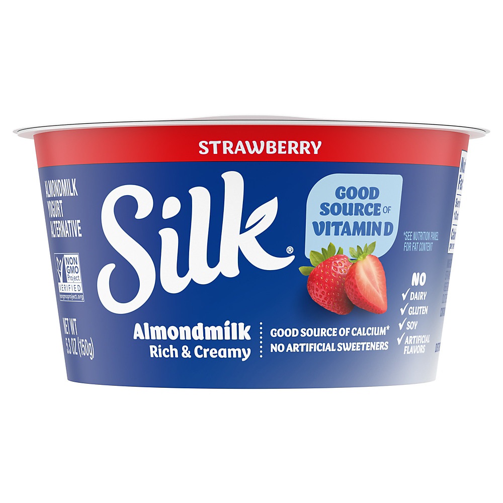 Calories in Silk Strawberry Almond Milk Yogurt Alternative, 5.3 oz
