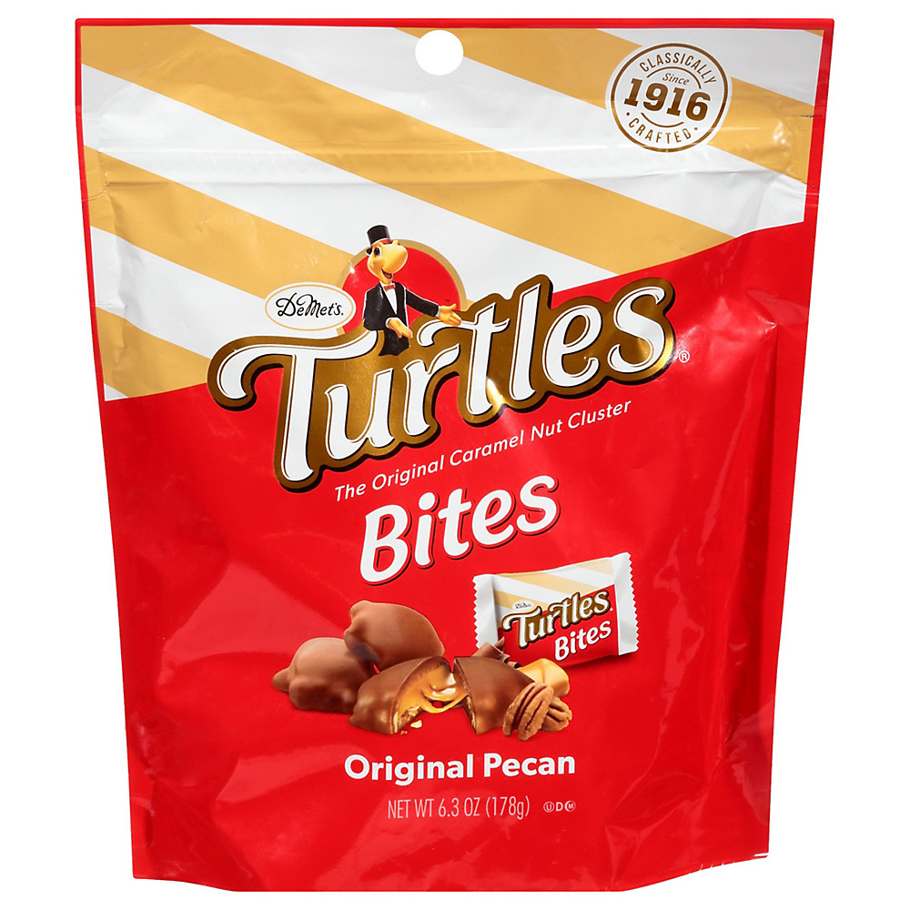 Calories in Turtles Bites Original Pecan Candy, 6.3 oz