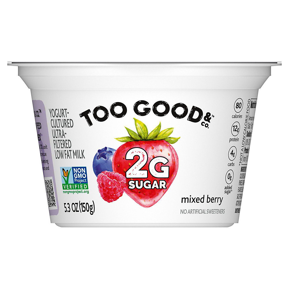 Calories in Two Good Lowfat Lower Sugar Mixed Berry Greek Yogurt, 5.3 oz