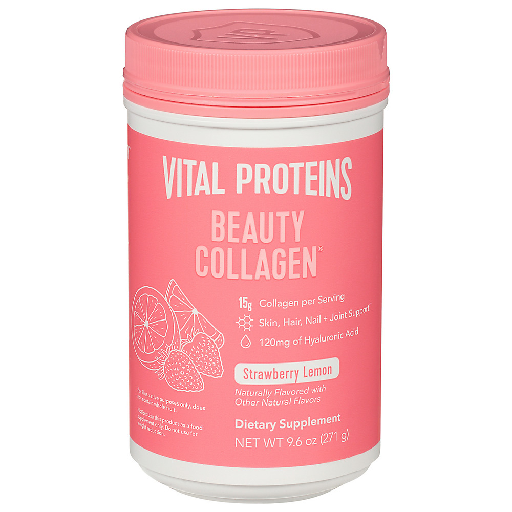 Calories in Vital Proteins Beauty Collagen Strawberry Lemon, 9.6 oz