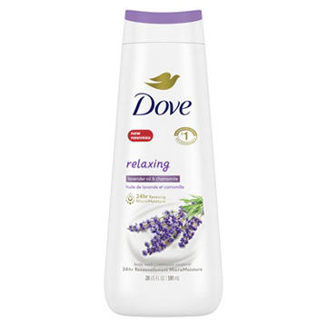 Dove Relaxing Body Wash - Lavender Oil & Chamomile, 20 oz