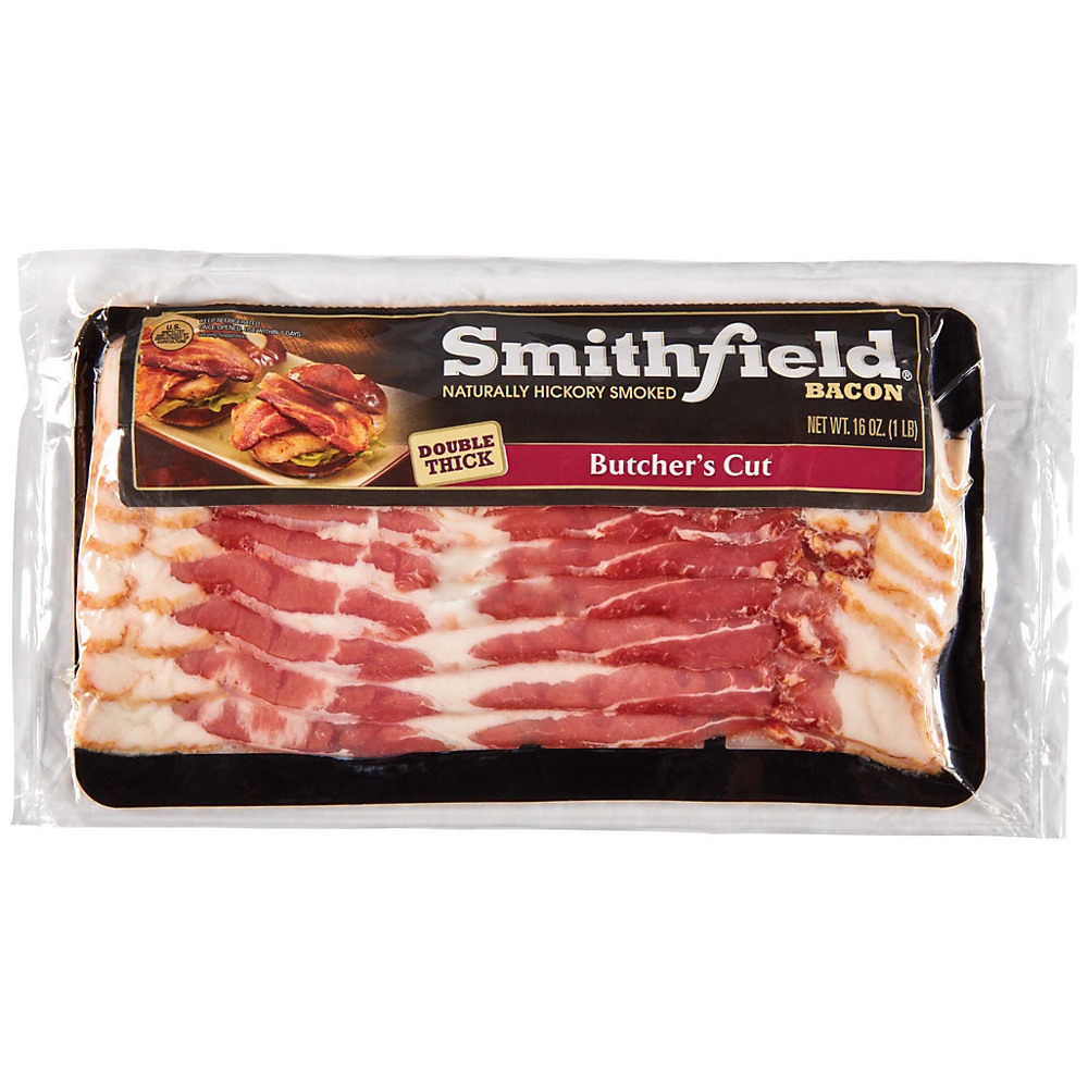 Calories in Smithfield Hickory Smoked Butcher's Cut Bacon , 16 oz