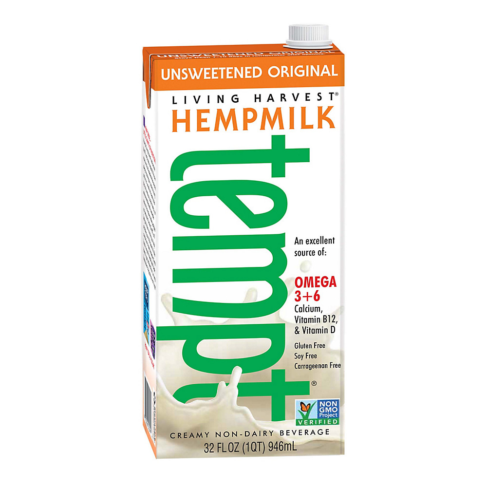 Calories in Living Harvest Tempt Unsweetened Original Hemp Milk, 32 oz