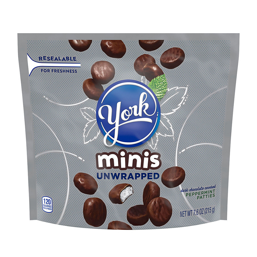 Calories in York Minis Dark Chocolate Peppermint Patties, 7.6 oz