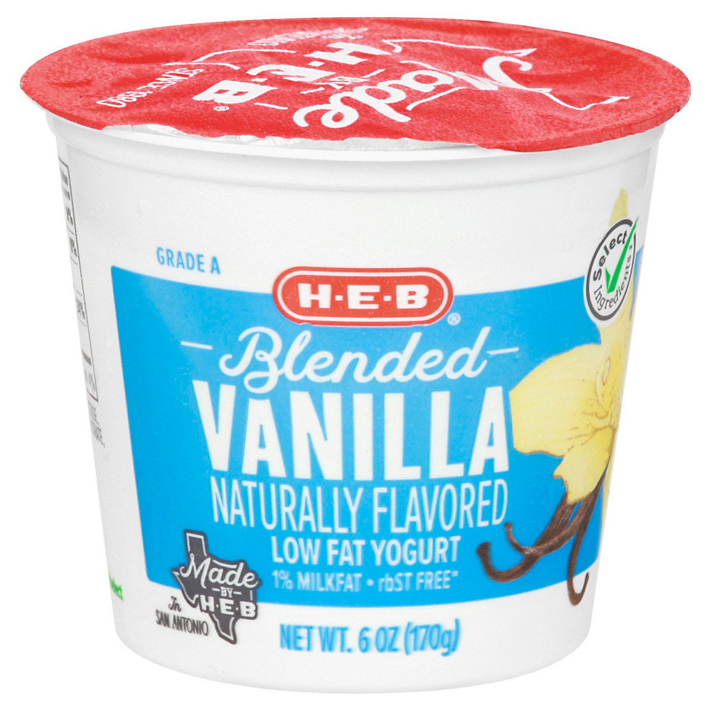 Calories in H-E-B Select Ingredients Blended Low-Fat Vanilla Yogurt, 6 oz