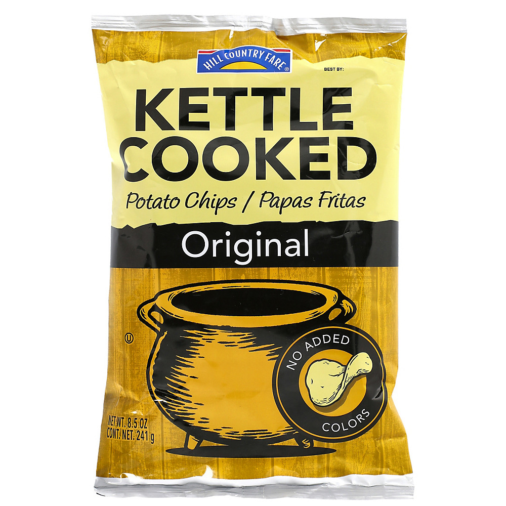 Calories in Hill Country Fare Original Kettle Cooked Potato Chips, 8.5 oz