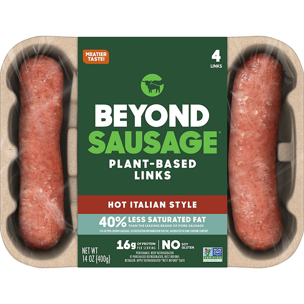 Calories in Beyond Meat Beyond Sausage Beyond Sausage Plant-Based Hot Italian Sausage, 14 oz