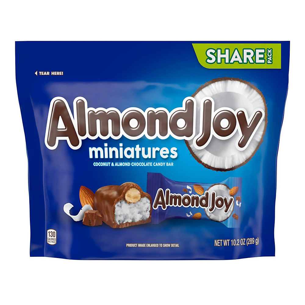 Calories in Almond Joy Miniatures Chocolate Candy Share Pack, 10.2 oz