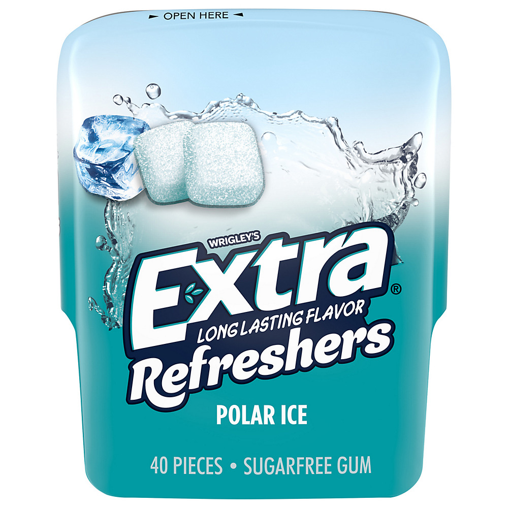 Calories in Extra Refreshers Polar Ice Sugar Free Chewing Gum, 40 ct