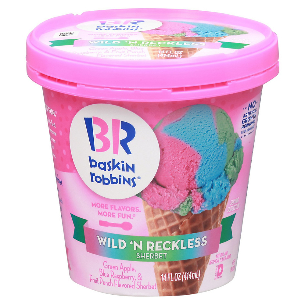 Calories in Baskin Robbins Wild 'N Reckless Sherbet, 14 oz