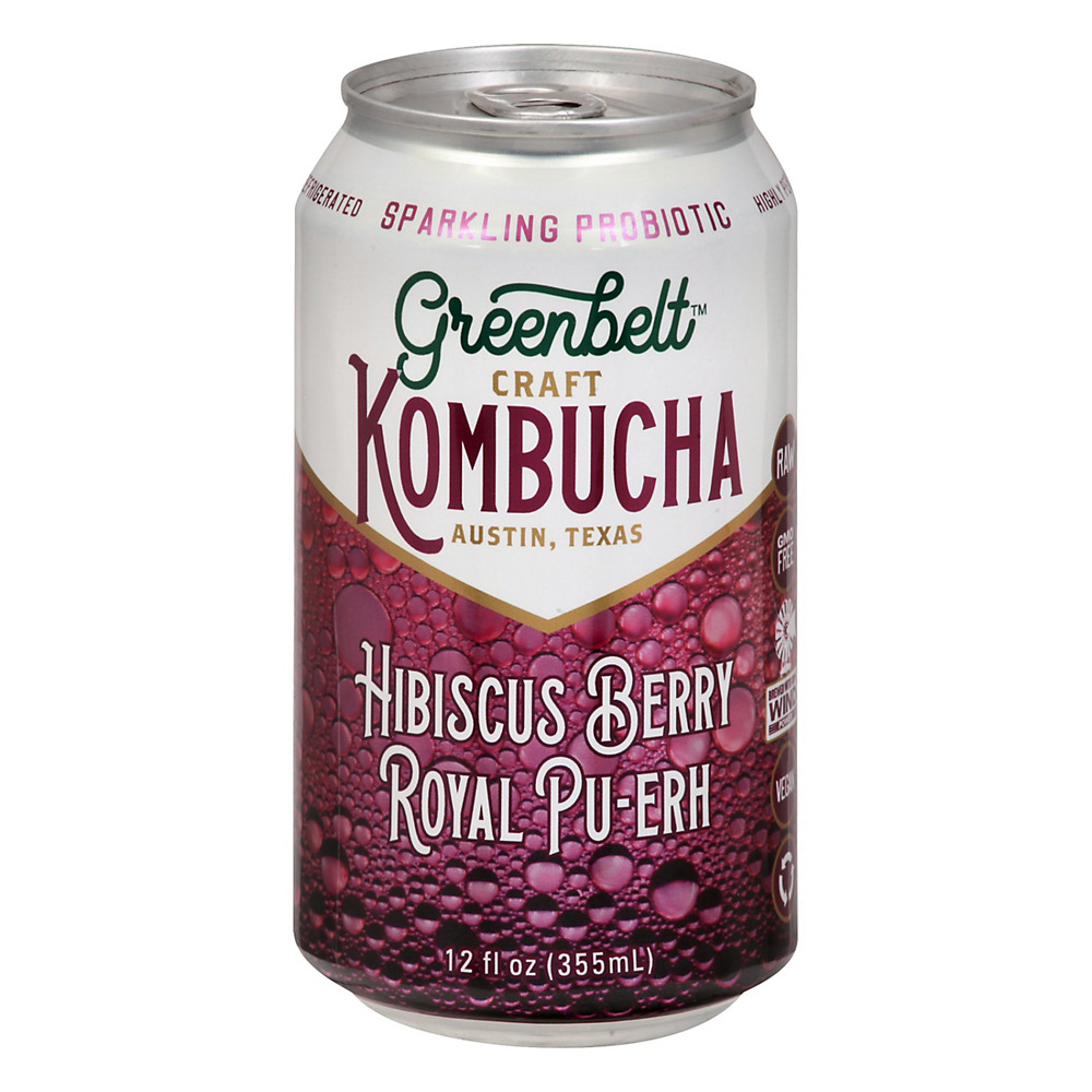 Calories in Greenbelt Hibiscus Berry Black Tea Craft Kombucha, 12 oz