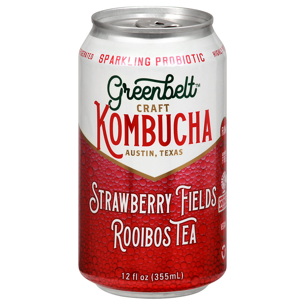 Calories in Greenbelt Strawberry Fields Rooibos Tea Craft Kombucha, 12 oz