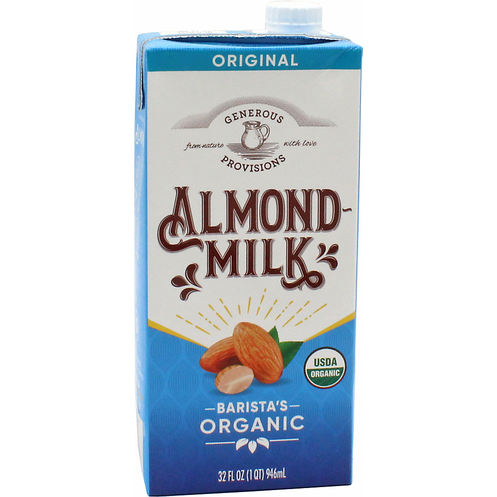 Calories in Generous Provisions Barista's Organic Original Almond Milk, 32 oz