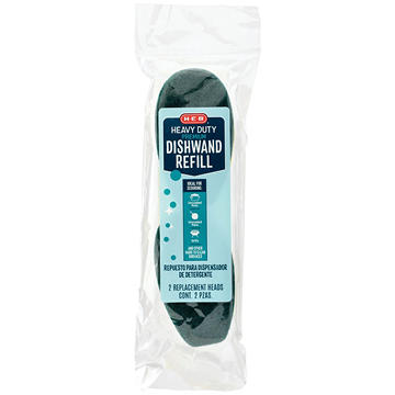 H-E-B Heavy Duty Premium Dishwand Refill, 2 pk
